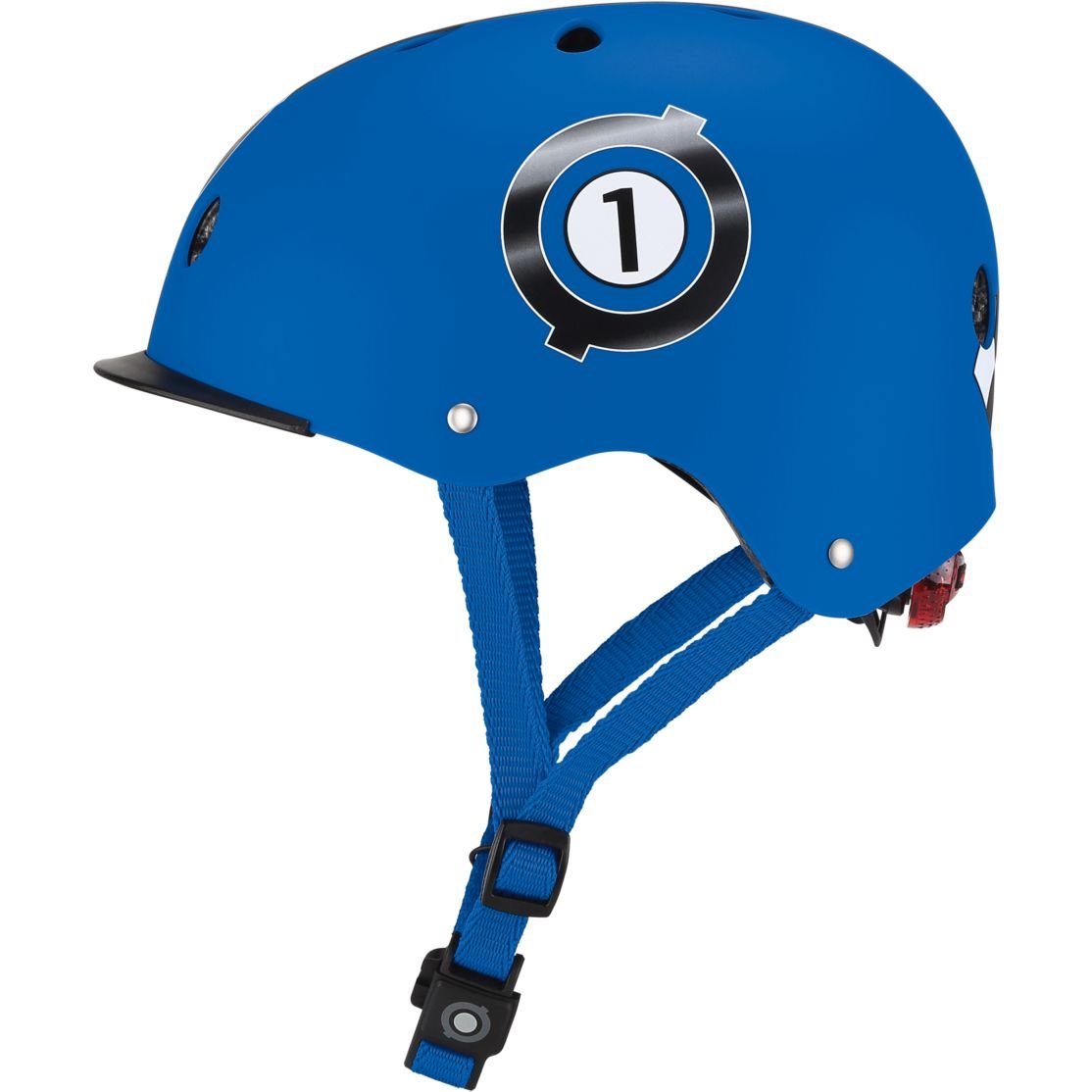 Шлем защитный детский Globber Гонки с фонариком 48-53 см синий (507-100) - фото 1