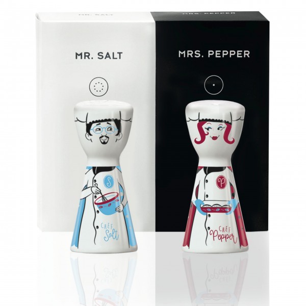 Набір для солі та перцю Ritzenhoff від Shari Warren Mr. Salt & Mrs. Pepper, 7,5 см (1710070) - фото 1