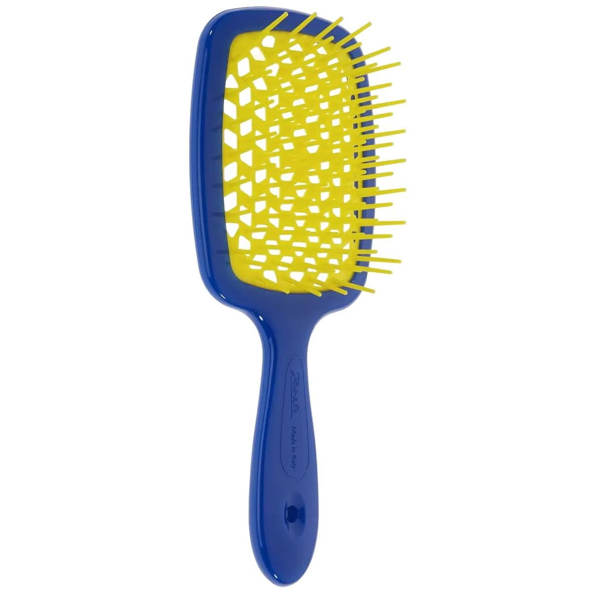 Щітка для волосся Janeke Superbrush, синя з жовтим - фото 1