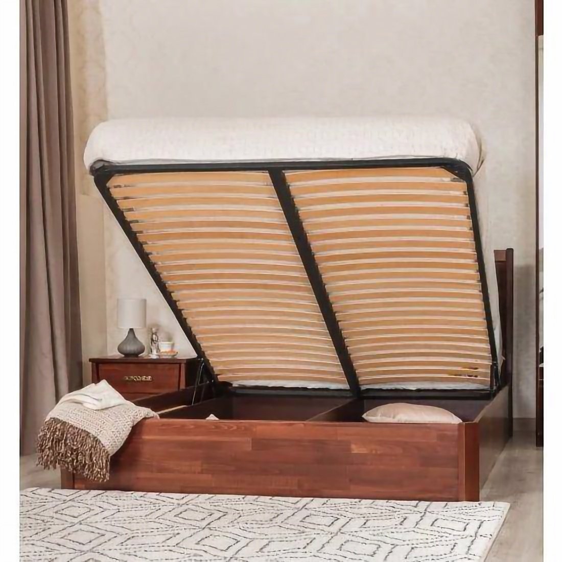 Ліжко двоспальне Олімп Челсі з підйомною рамою 160х200 см слонова кістка (EVR-4509) - фото 2