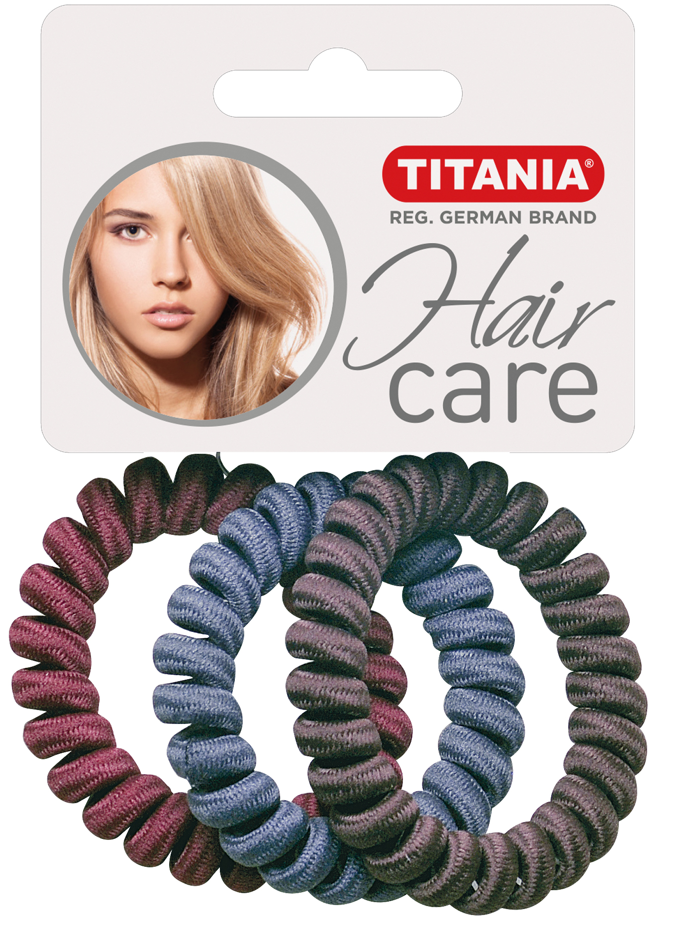 Набір резинок для волосся Titania Аnti Ziep покритих тканиною, 4 см, 3 шт. (7929) - фото 1