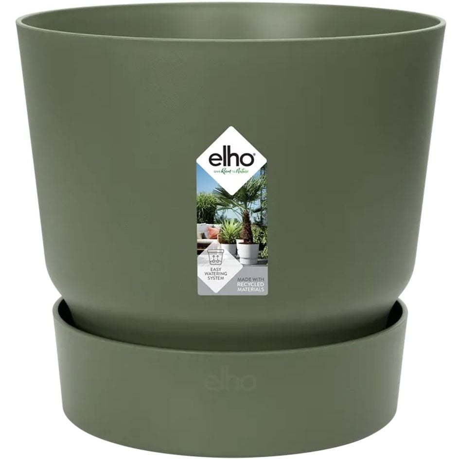 Вазон Elho Greenville Round, 20 см, зеленый (356873 ) - фото 1