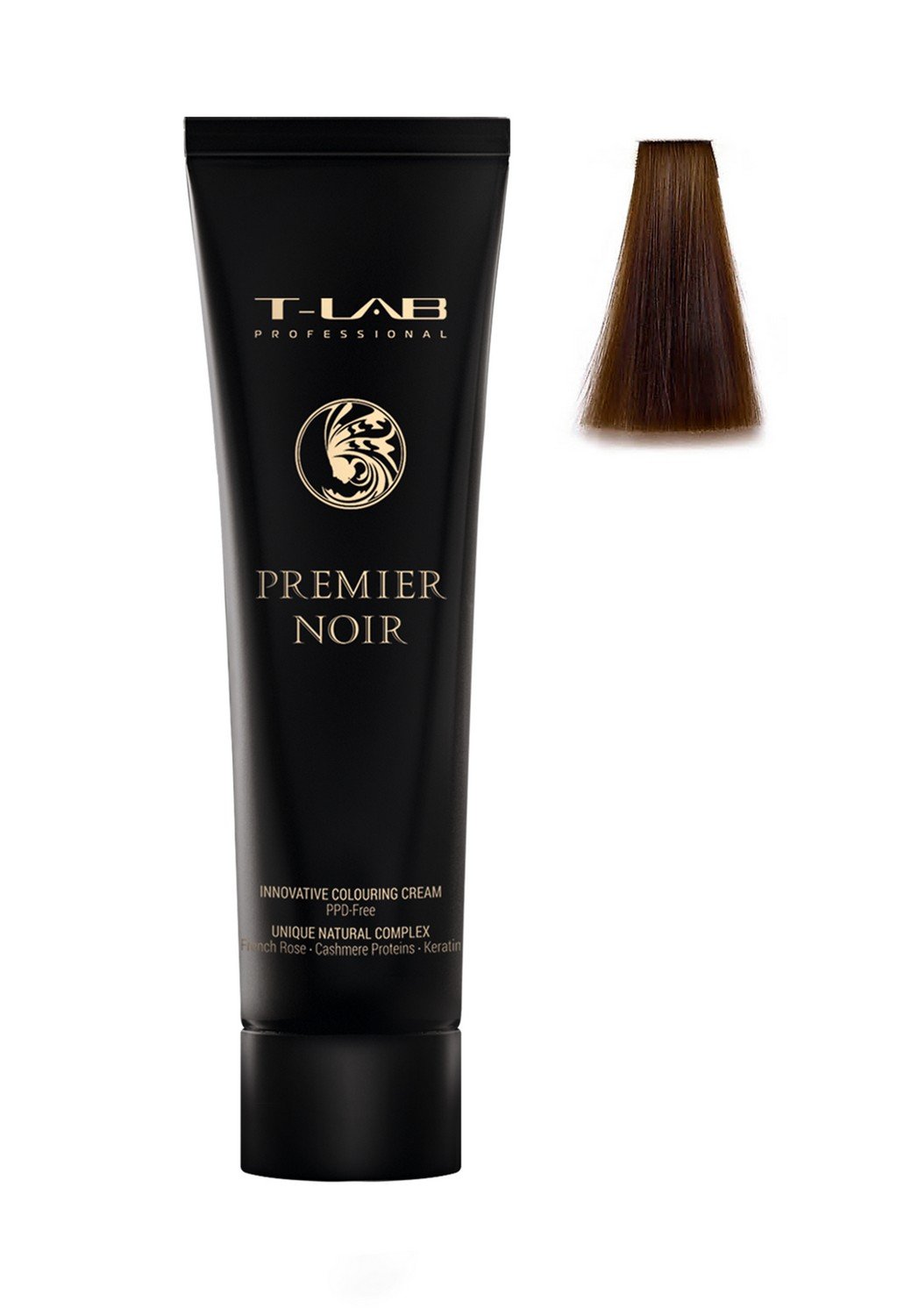 Крем-краска T-LAB Professional Premier Noir colouring cream, оттенок 7.24 (iridescent copper blonde) - фото 2