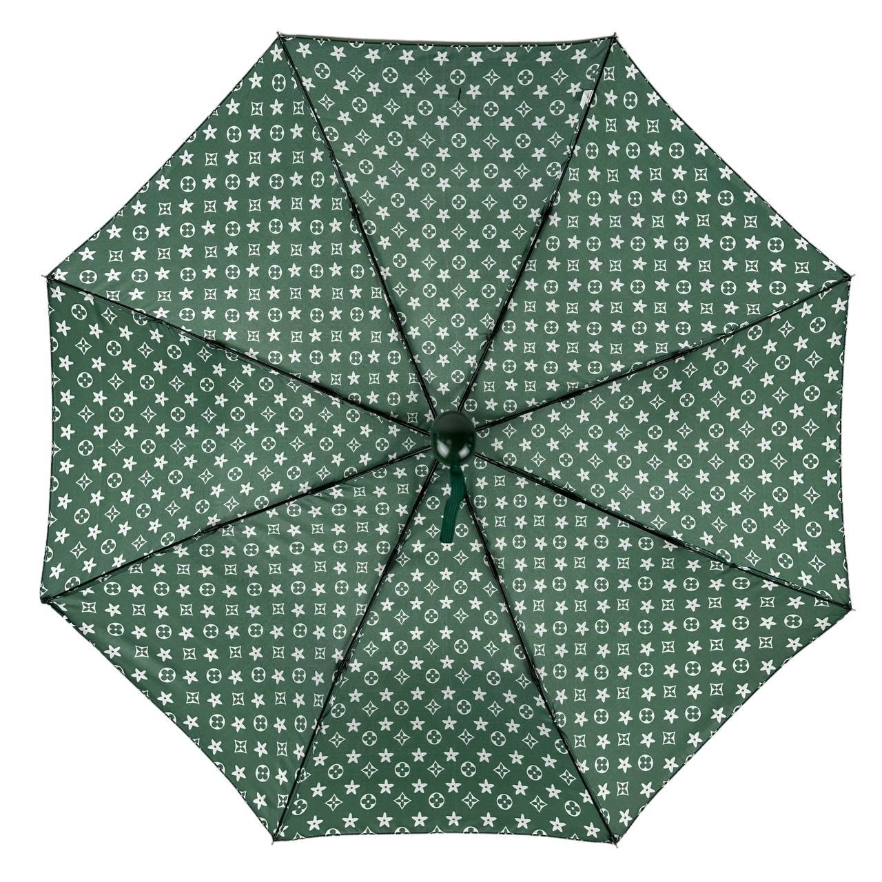 Женский складной зонтик полуавтомат Toprain 96 см зеленый - фото 5
