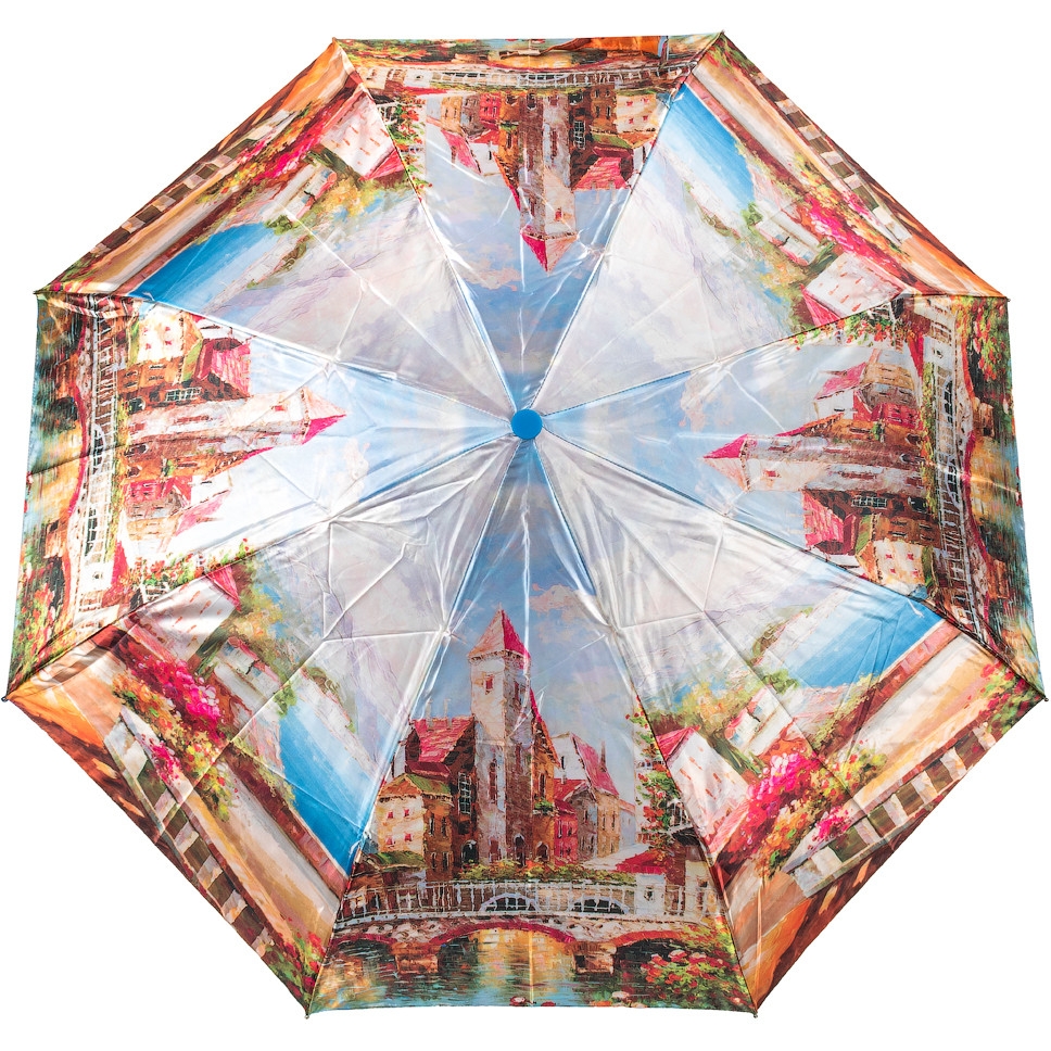 Жіноча складана парасолька напівавтомат Magic Rain 101 см різнобарвна - фото 1