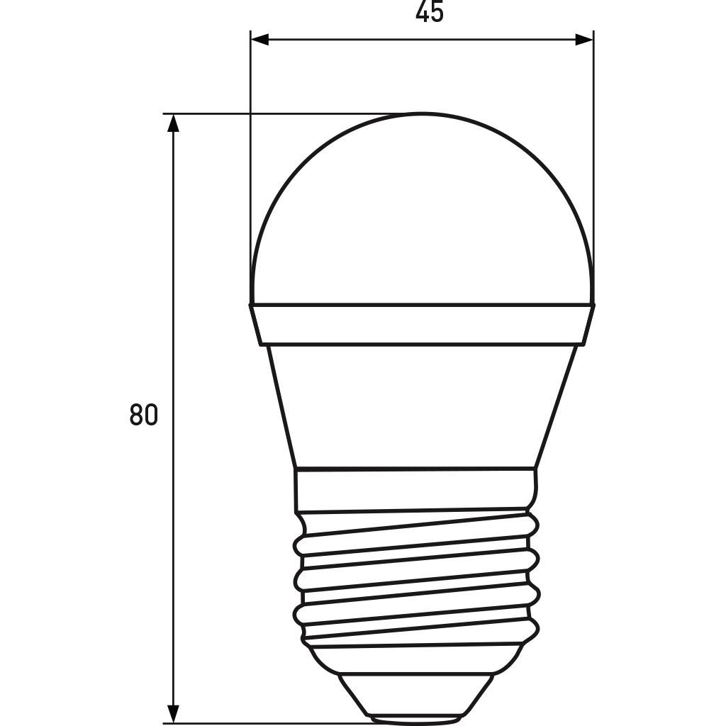Світлодіодна лампа Eurolamp LED Ecological Series, G45, 5W, E27, 4000K (LED-G45-05274(P)) - фото 3