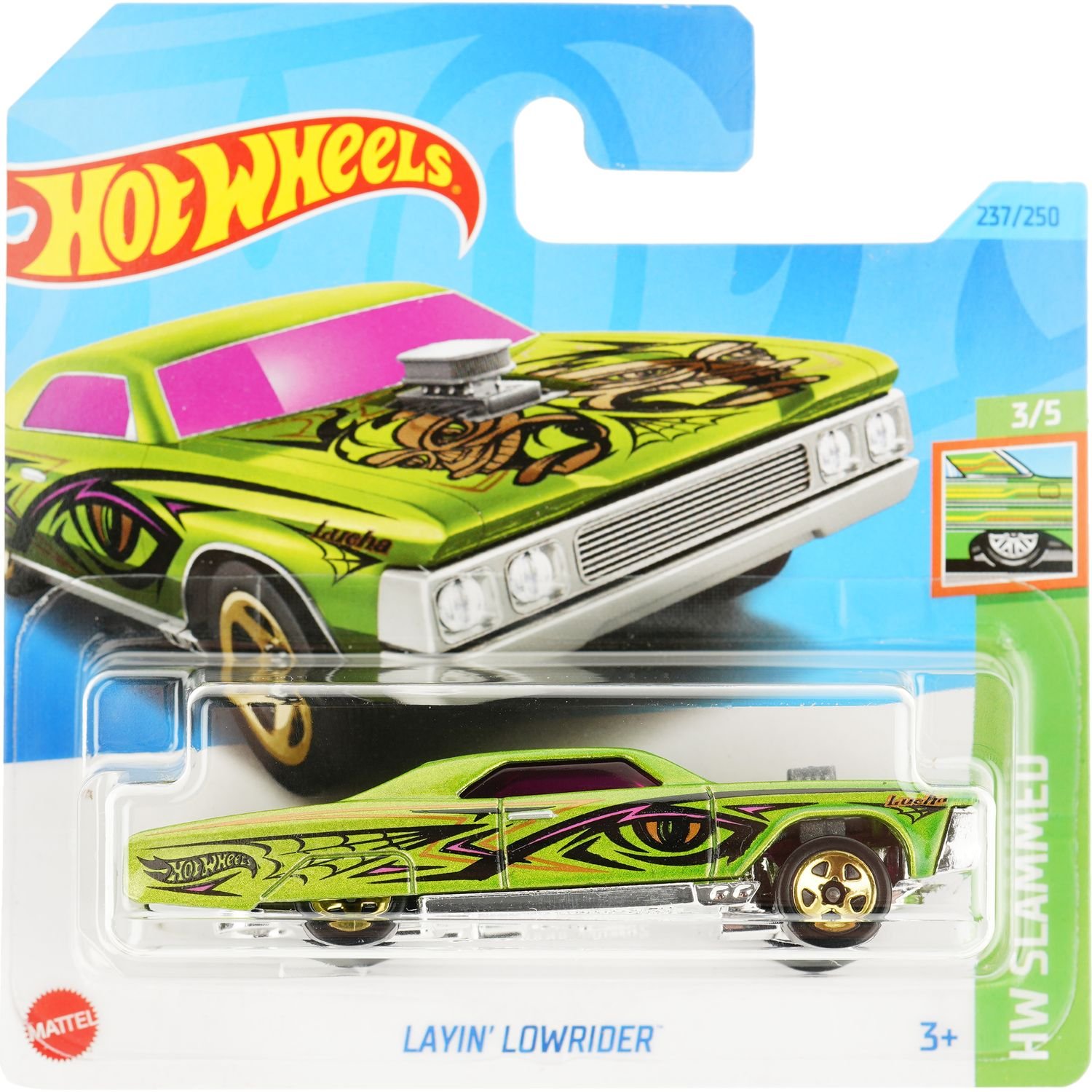 Базовая машинка Hot Wheels HW Slammed Layin Lowrider зеленая (5785) - фото 1