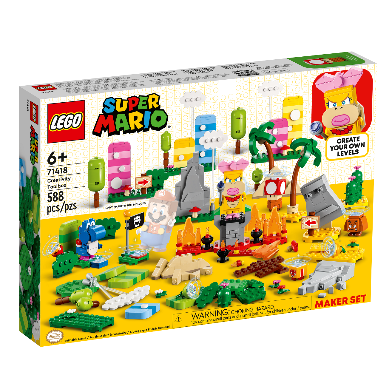 Конструктор LEGO Super Mario Набор для творчества для мастеров, 588 деталей (71418) - фото 1