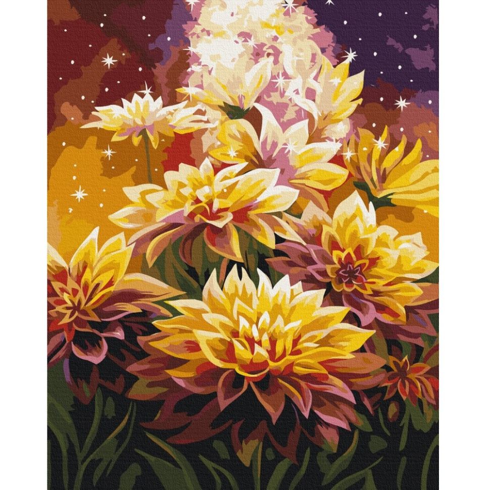Картина за номерами Brushme Космічні квіти © Anna Steshenkо BS53568 40х50 см - фото 1
