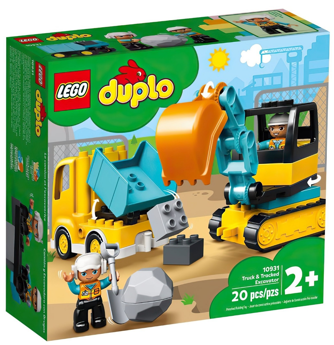 Конструктор LEGO DUPLO Town Вантажівка і гусеничний екскаватор, 20 деталей (10931) - фото 8