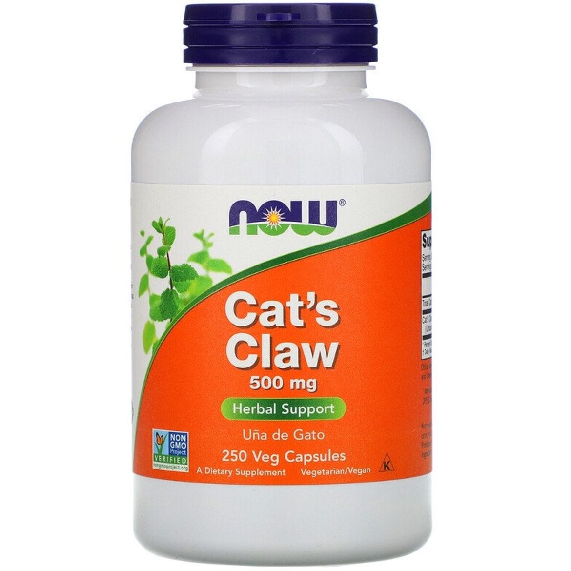 Кошачий коготь Now Foods Cat's Claw 500 мг 250 вегетарианских капсул - фото 1