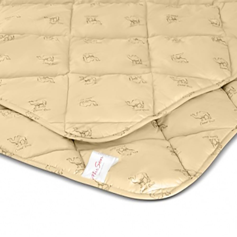 Одеяло шерстяное MirSon Gold Camel №022, летнее, 200x220 см, кремовое - фото 3