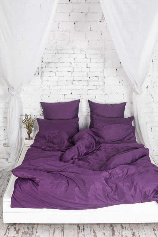Комплект постельного белья Ecotton, евростандарт, 4 единицы, фиолетовый (20372) - фото 1