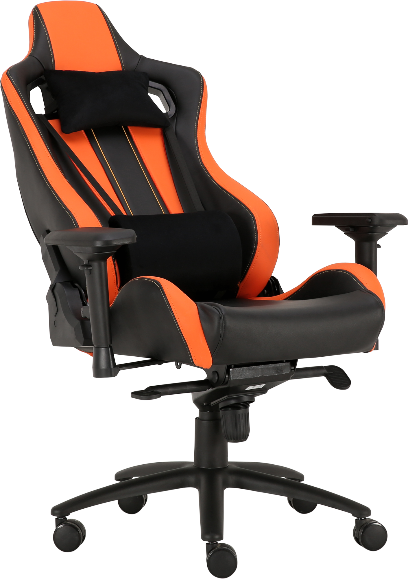 Геймерское кресло GT Racer черное с оранжевым (X-0715 Black/Orange) - фото 4