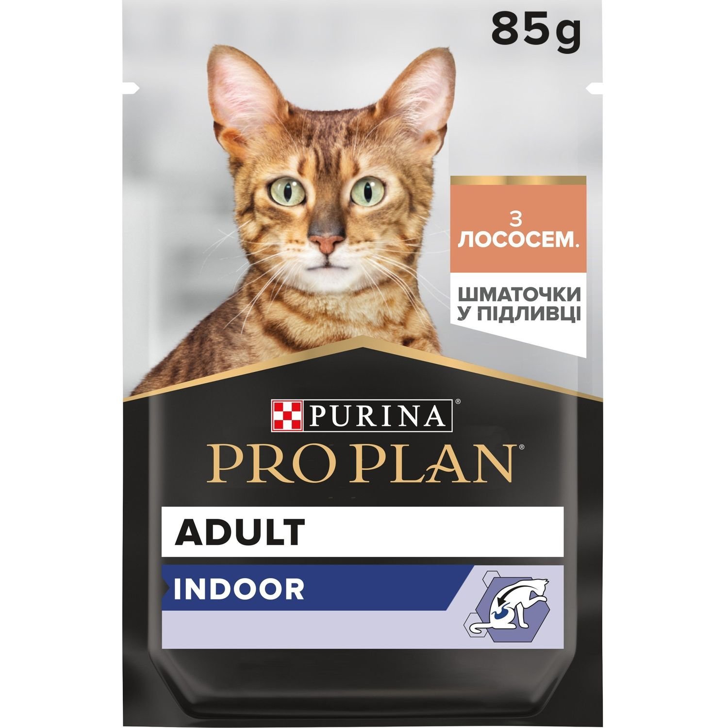 Влажный корм для домашних взрослых кошек Purina Pro Plan Adult Indoor с лососем 85 г (12457618) - фото 2