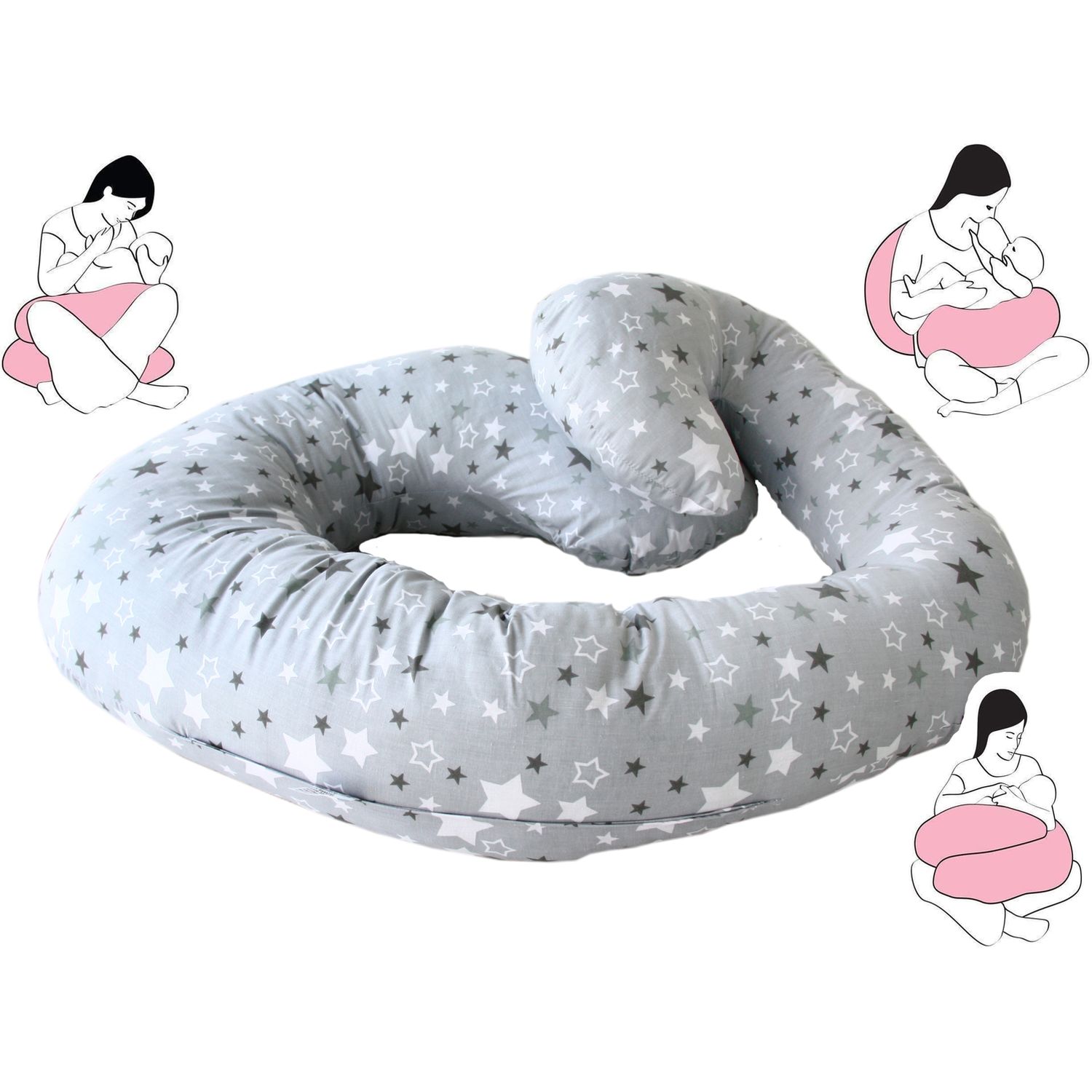 Подушка для беременных LightHouse Baby Seashell, 340х30 см, серая (602145) - фото 3