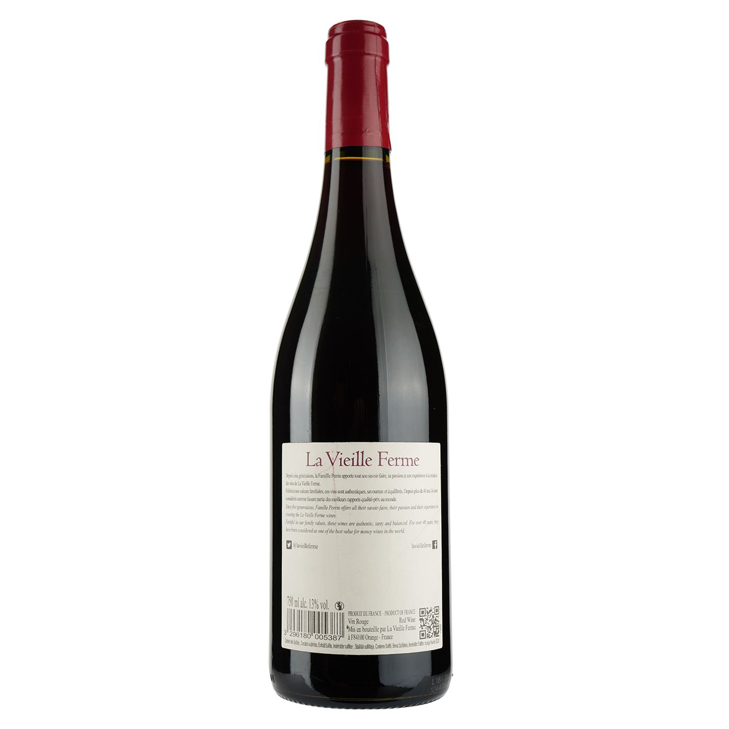 Вино La Vieille Ferme Perrin et Fils, червоне, сухе, 13,5%, 0,75 л (43470) - фото 2