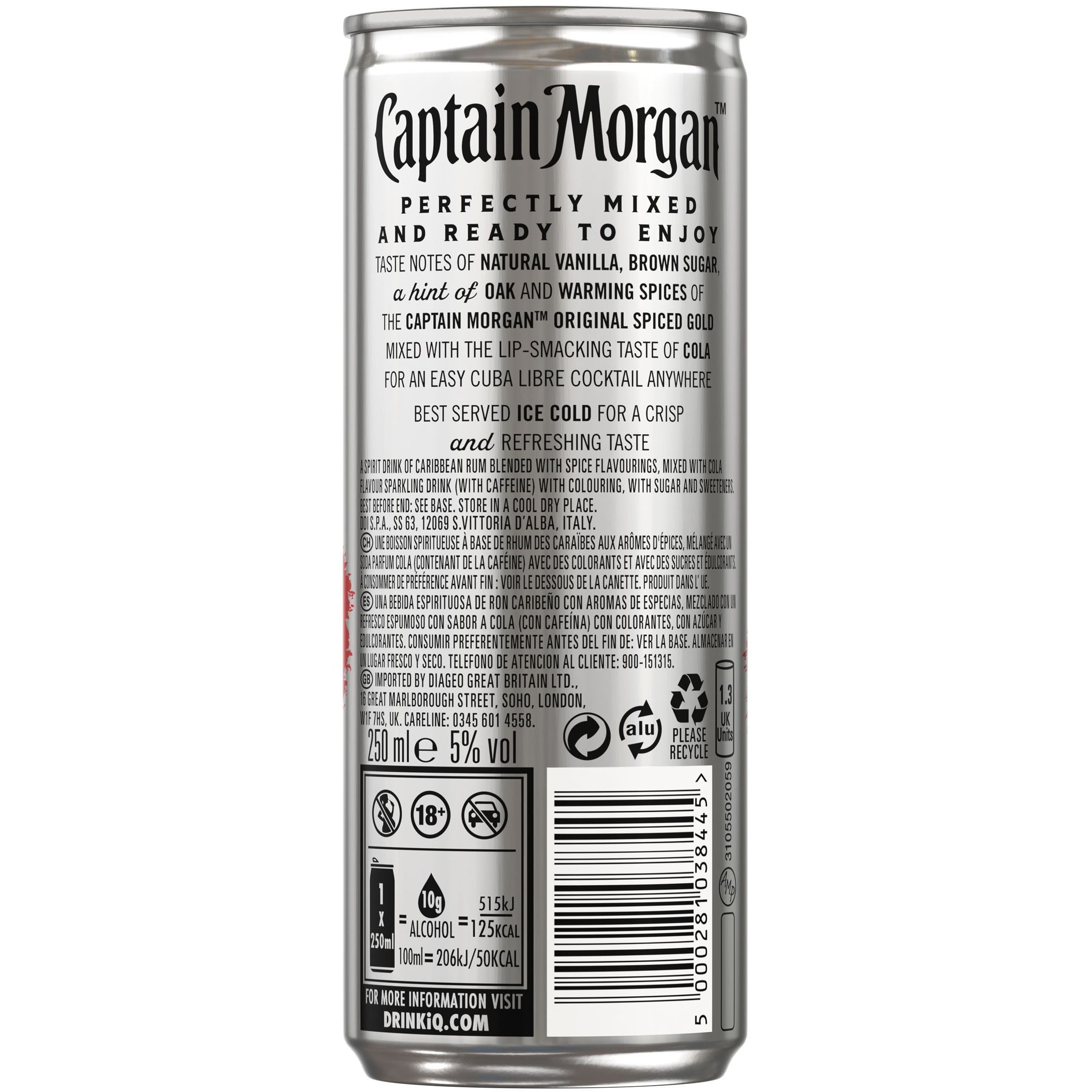 Напиток слабоалкогольный Captain Morgan & Cola 5% ж/б 0.25 л (878967) - фото 2