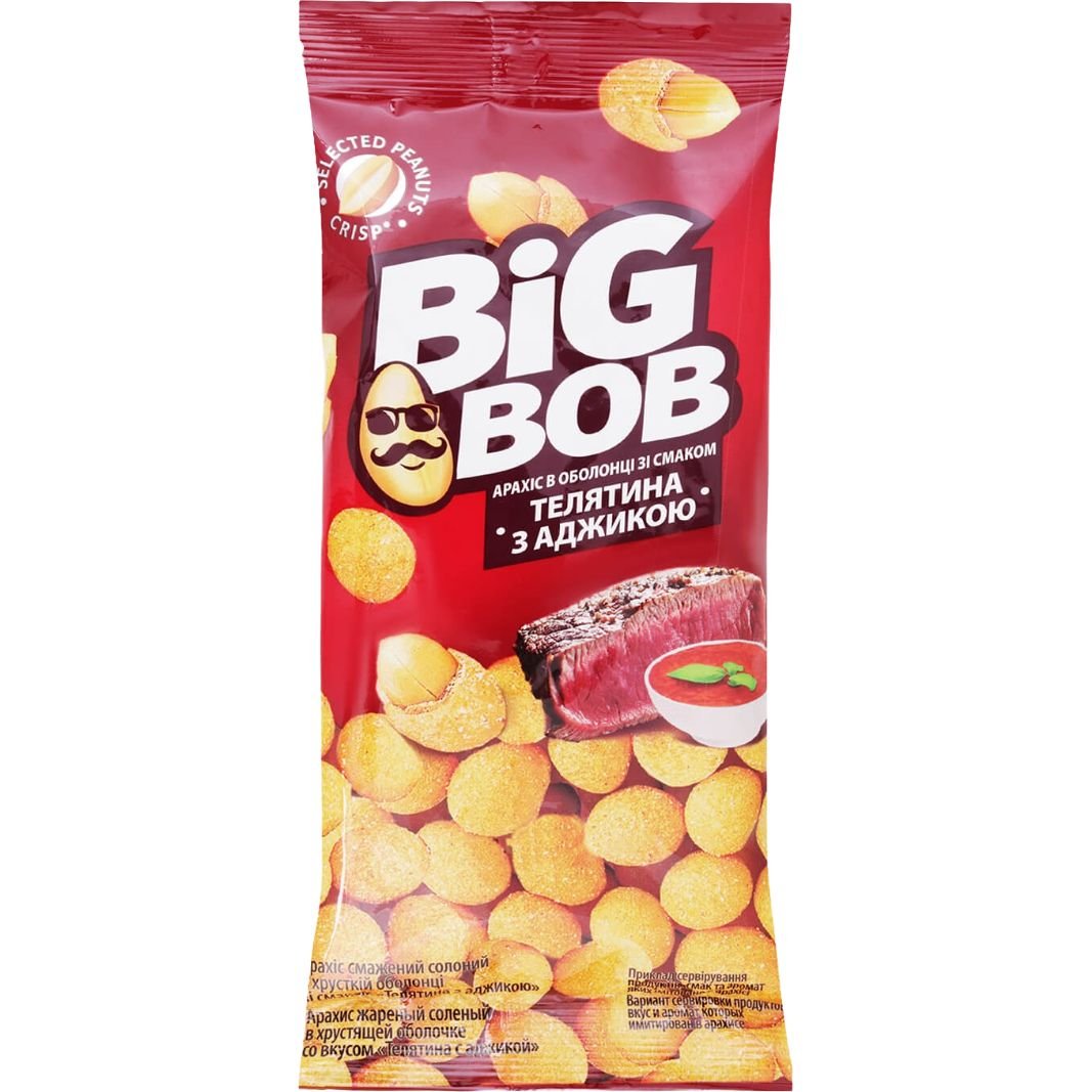 Арахіс Big Bob в оболонці зі смаком телятини з аджикою 55 г (886964) - фото 1