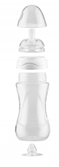 Пляшечка для годування Nuvita Mimic Collection, антиколікова, 250 мл, білий (NV6031BIANCO) - фото 2