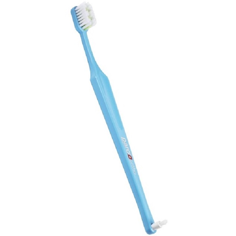Ортодонтическая зубная щетка Paro Swiss Ortho Brush с монопучковой насадкой Esro Ag мягкая голубая - фото 1