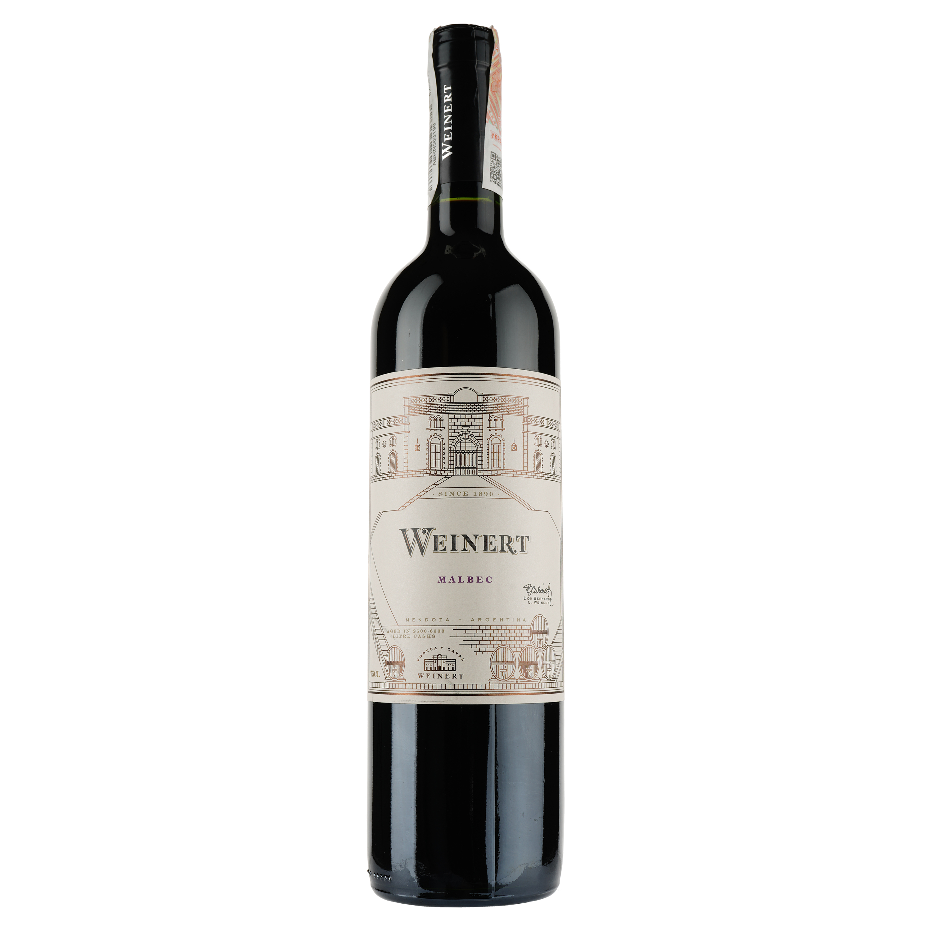 Вино Weinert Malbec, червоне, сухе, 14,5%, 0,75 л (Q6247) - фото 1