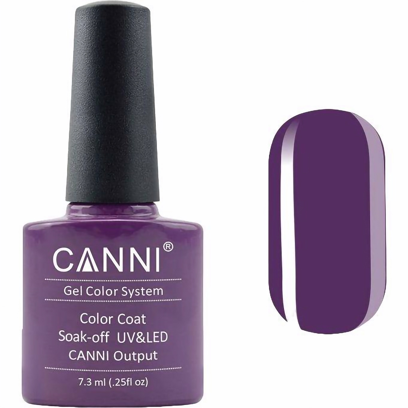 Гель-лак Canni Color Coat Soak-off UV&LED 164 темно-сливовый 7.3 мл - фото 1