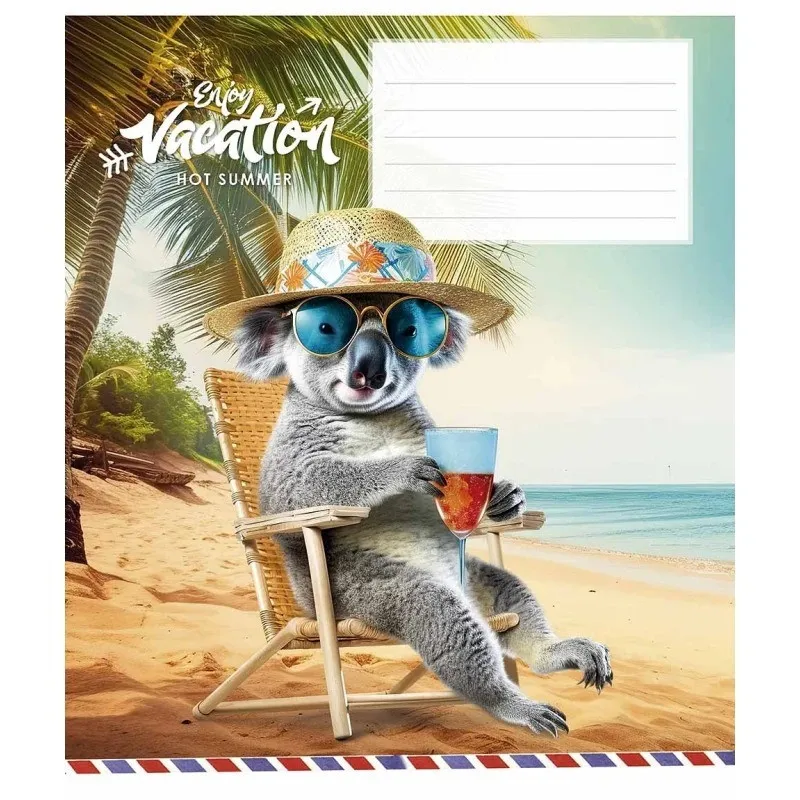 Тетрадь ученическая Школярик Cool vacation 018-3318L-3 в линию 18 листов - фото 1