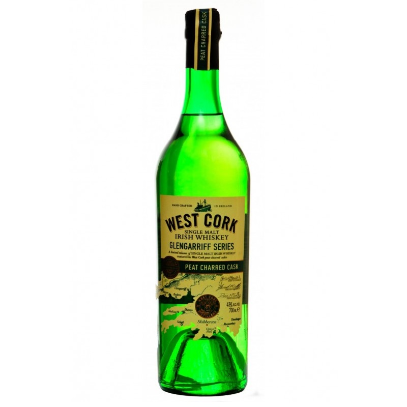 Віскі West Cork Glengarriff Peat Charred Cask Single Malt Irish Whiskey, 43%, 0,7 л (44867) - фото 1