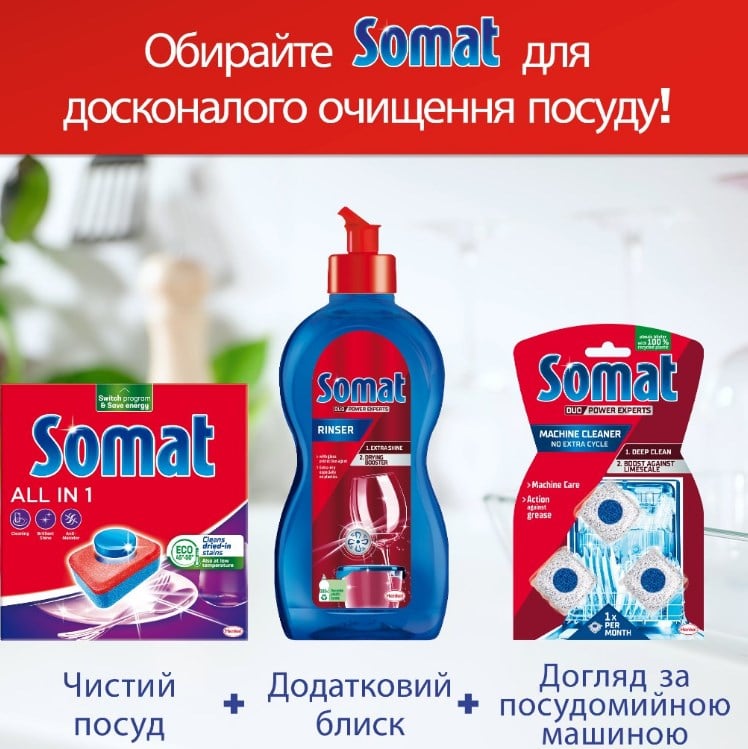 Таблетки Somat All in 1 для посудомийних машин, 48 шт. - фото 6