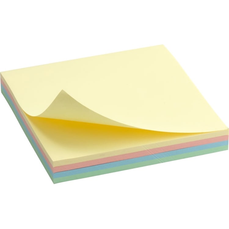 Блок паперу з клейким шаром Axent Delta 75x75 мм 100 аркушів, пастельні кольори (D3325-01) - фото 1