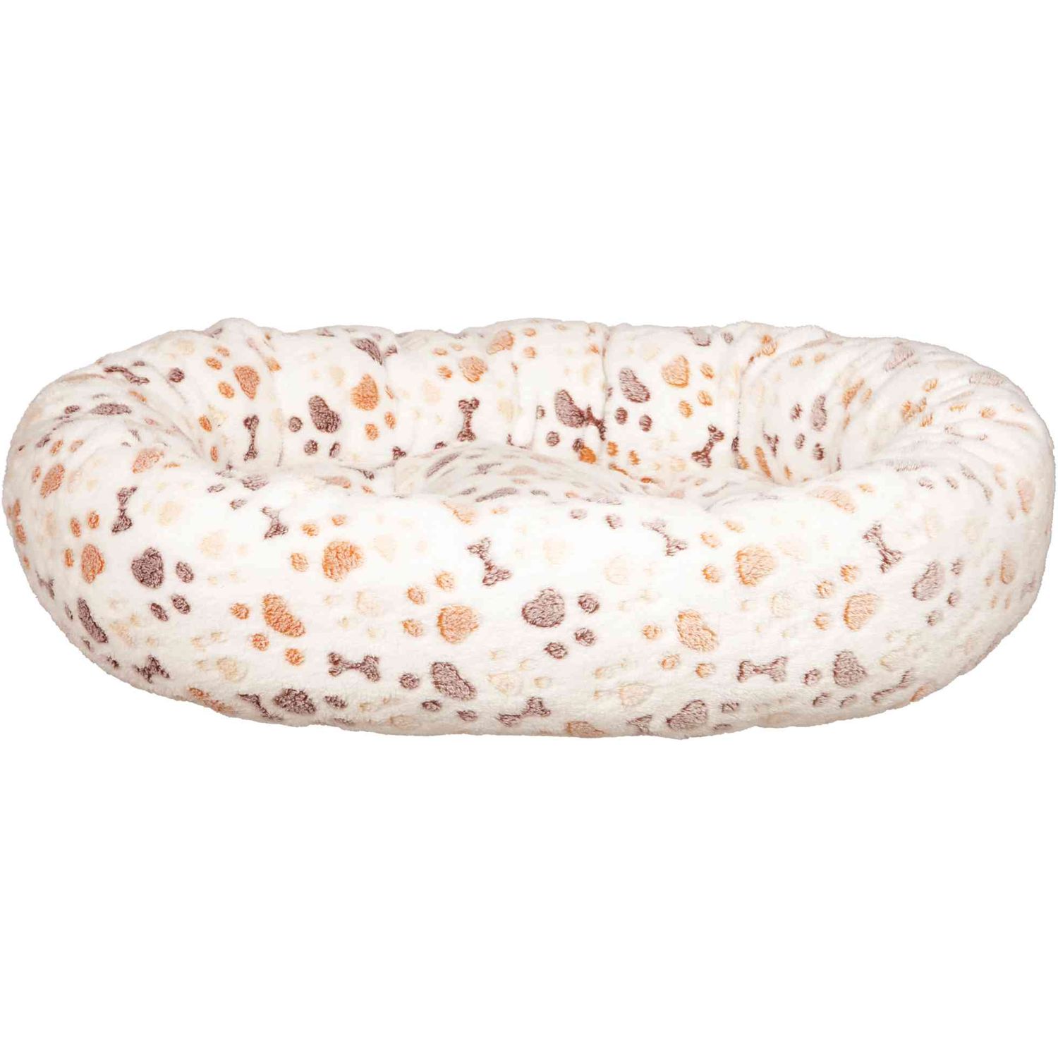 Лежак для собак Trixie Lingo, плюшевий, 60х55 см, білий з бежевим - фото 1