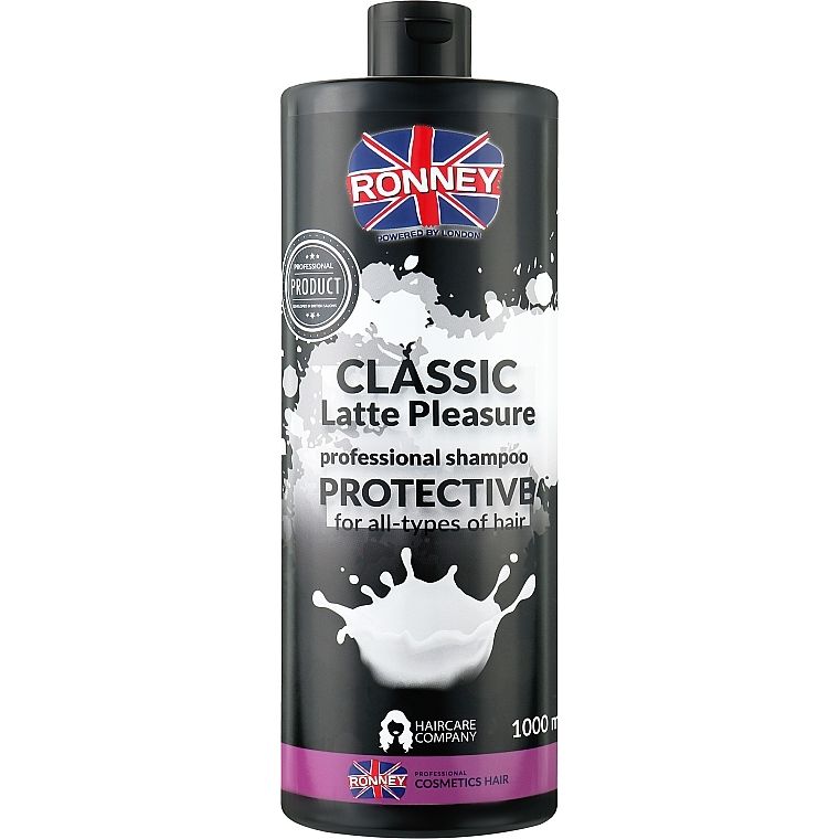 Шампунь для всех типов волос Ronney Professional Classic Latte Pleasure Protective 1 л - фото 1