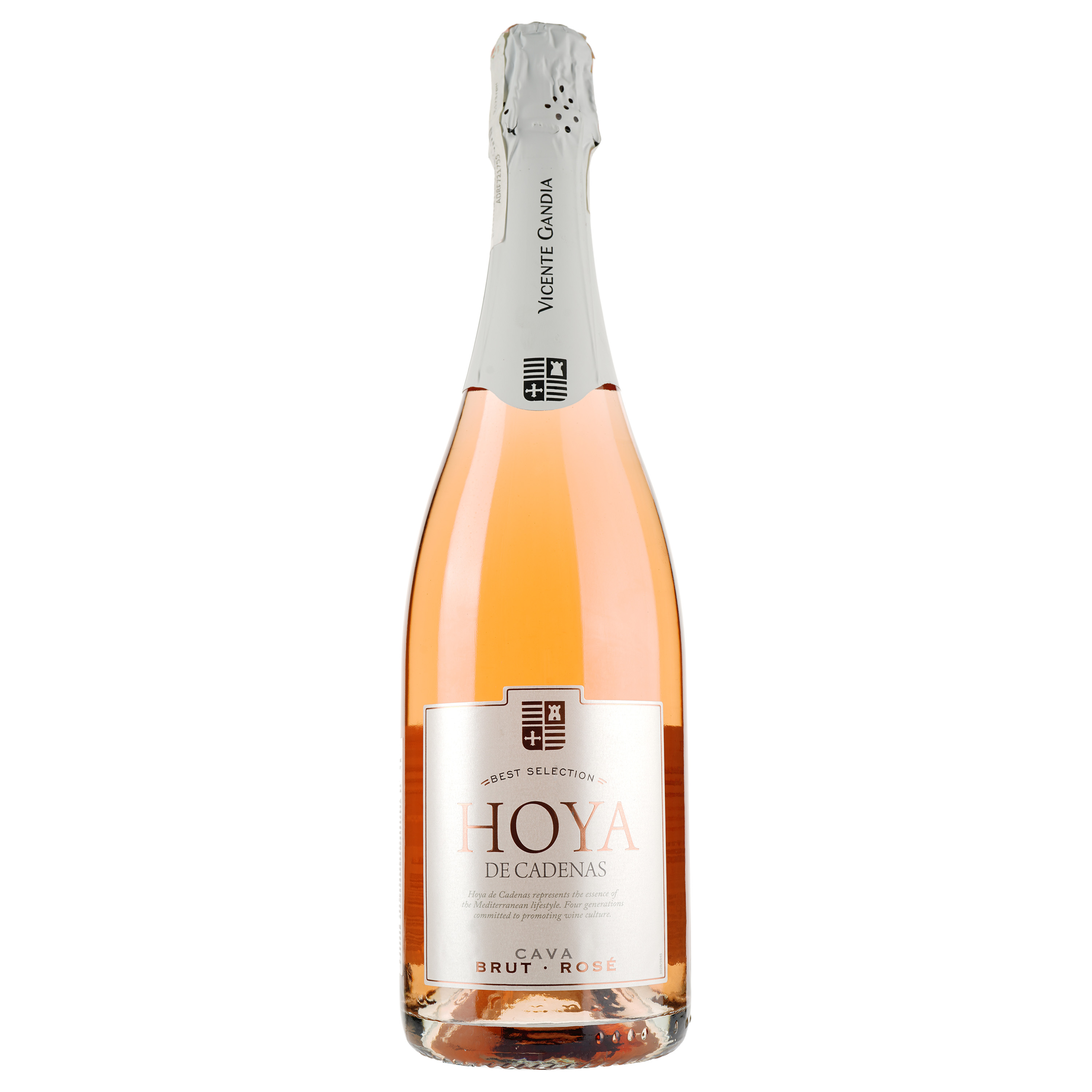Вино ігристе Hoya de Cadenas Cava Brut Rose, рожеве, брют, 12,5%, 0,75 л - фото 1