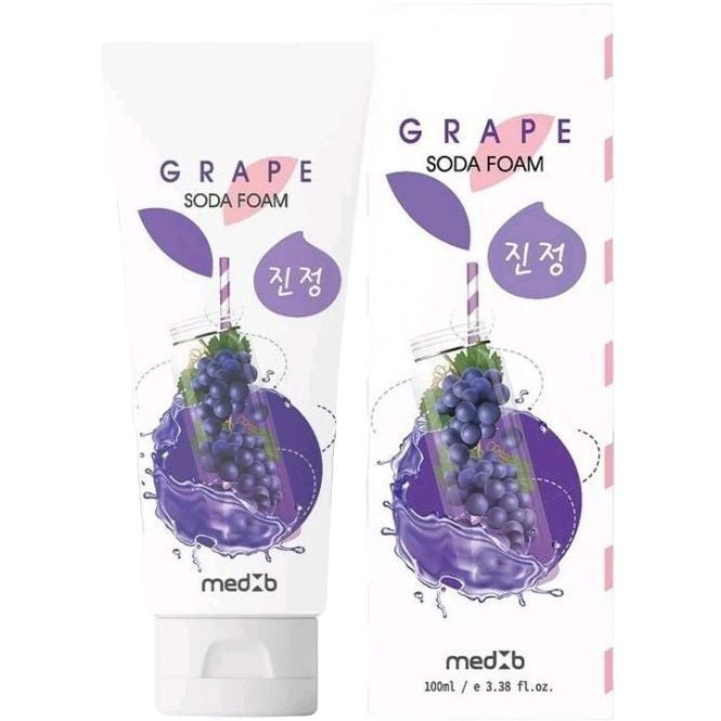 Пінка для вмивання обличчя з содою MED B Grape, з екстрактом винограду, 100 мл - фото 1