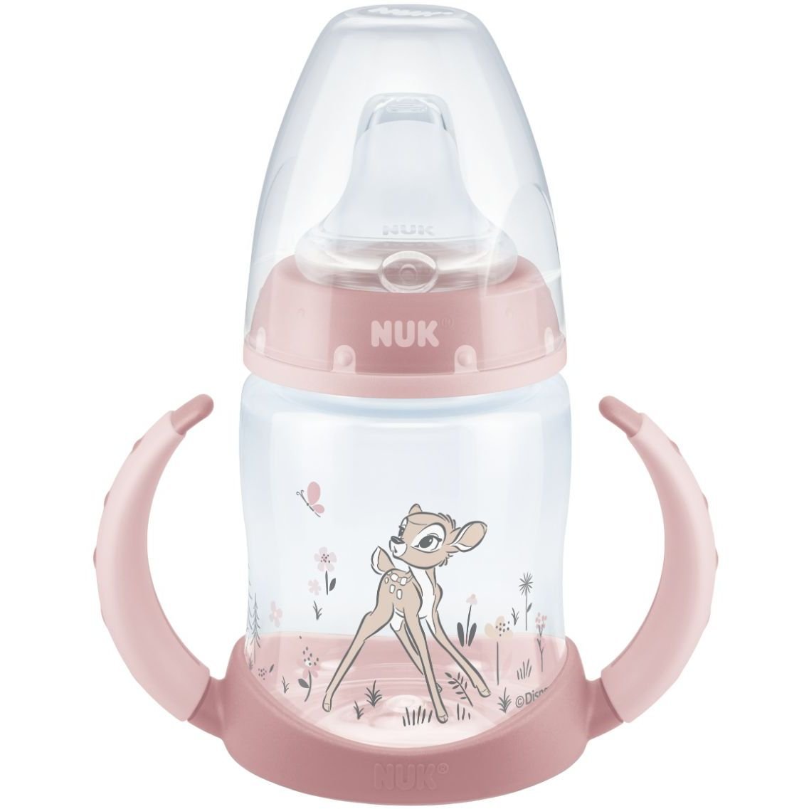 Пляшечка з ручками Nuk First Choice Bambi Disney, з силіконовою насадкою, 150 мл (3952434) - фото 1