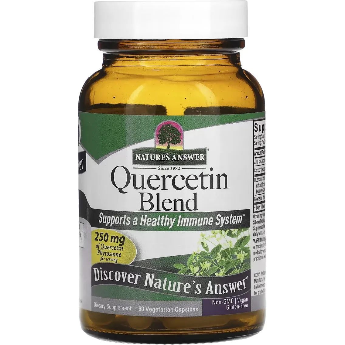 Кверцетин Nature's Answer Quercetin Blend 250 мг 60 вегетарианских капсул - фото 1