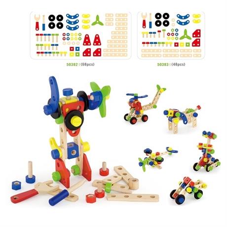 Дерев'яний конструктор Viga Toys, 48 елементів (50383) - фото 2