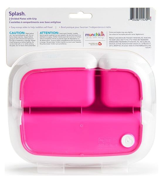 Набір тарілок Munchkin Splash Divided Plates, рожевий з фіолетовим, 2 шт. (46727.02) - фото 4