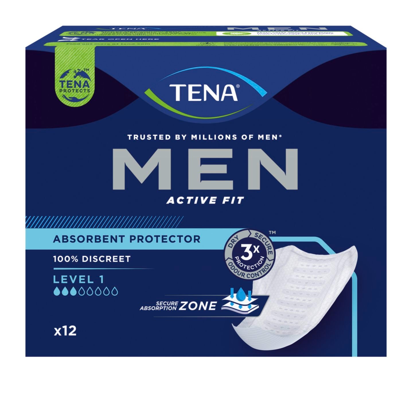 Урологічні прокладки для чоловіків Tena Men Level Active Fit L 1, 12 шт. (750661) - фото 2