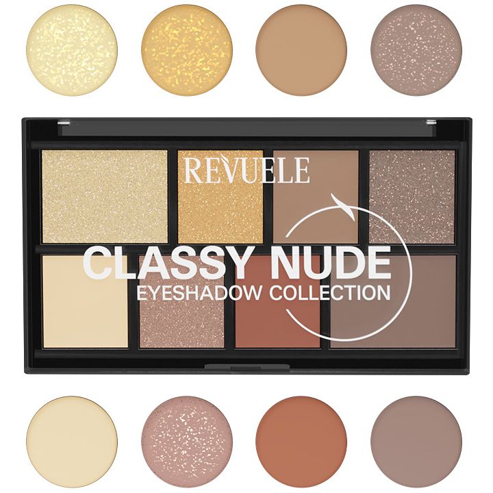 Палітра тіней для повік Revuele Eyeshadow Collection Classy Nude 15 г - фото 2