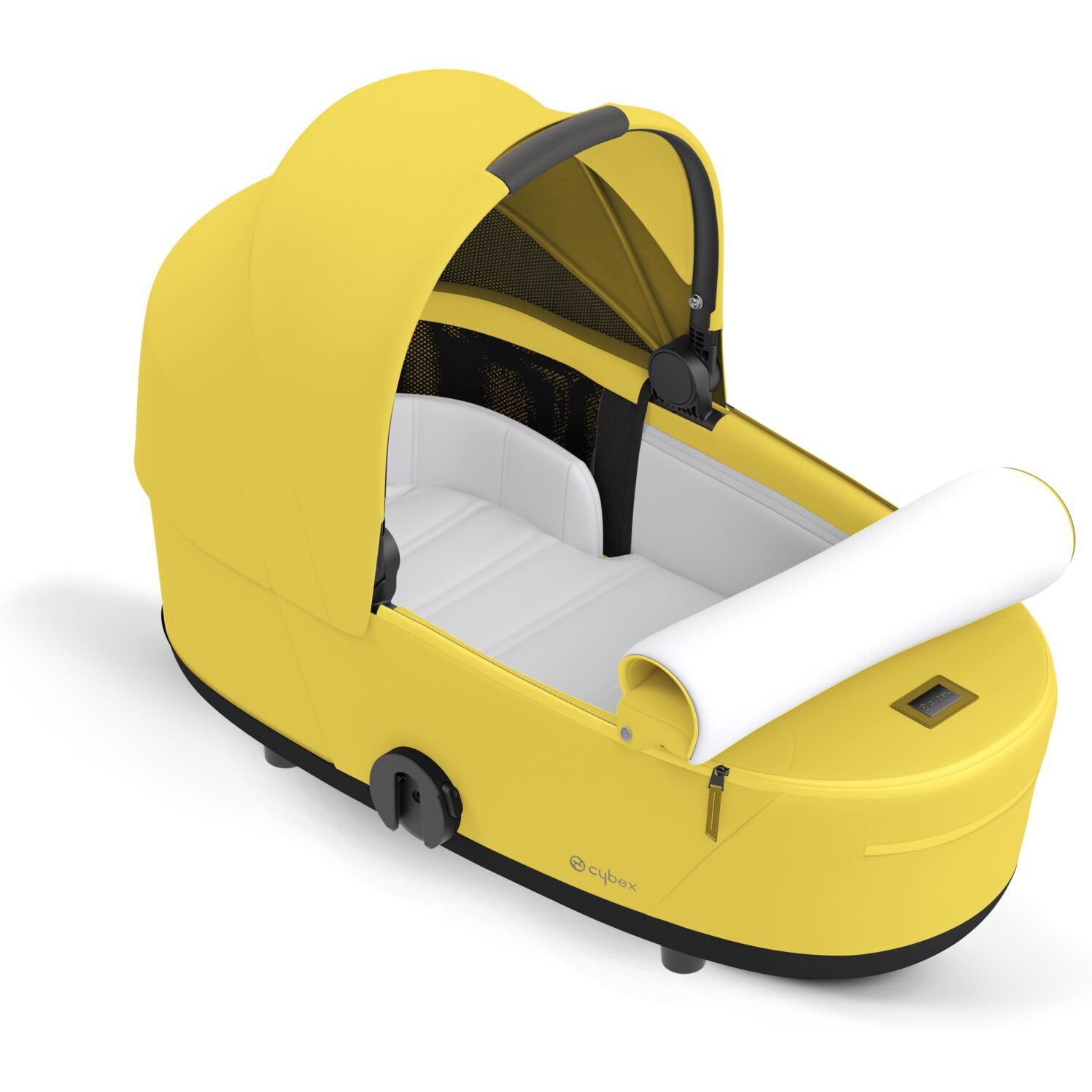 Люлька Cybex Mios Lux Mustard Yellow + Комплект текстилю для прогулянкового блоку Cybex Mios Mustard Yellow + Шасі для коляски Cybex Mios LS RBA Chrome Brown - фото 7