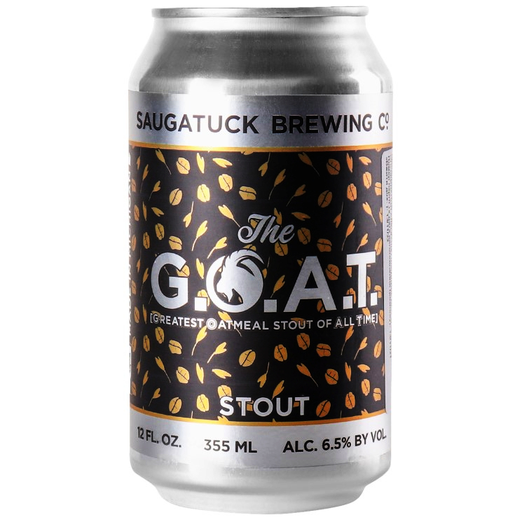 Пиво Saugatuck Brewing Co. The G.O.A.T. Stout, темне, 6,5%, з/б, 0,355 л (885976) - фото 1