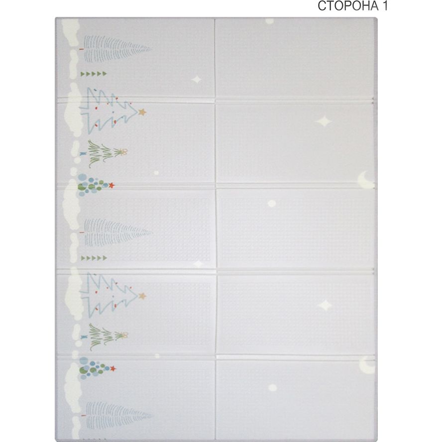Дитячий килимок Poppet Зимова ніч та Птах миру двосторонній складний 200х150x1 см (PP024-150H) - фото 2