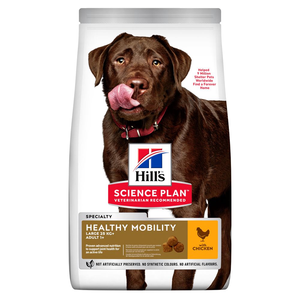 Сухий корм для дорослих собак великих порід Hill’s Plan Adult Healthy Mobility Large Breed, для підтримання здорової рухливості, з куркою, 14 кг (604370) - фото 1