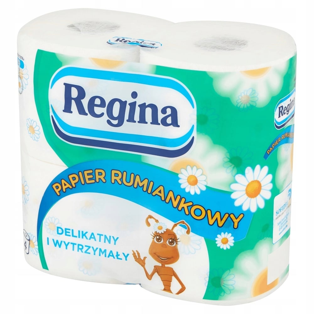 Туалетная бумага Regina Camomile FSC Ромашка трехслойная 4 рулона - фото 2