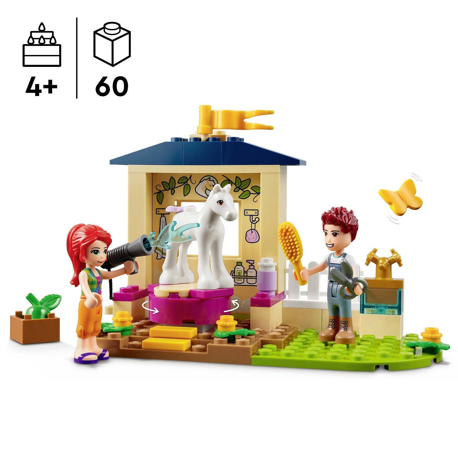 Конструктор LEGO Friends Конюшня для миття поні, 60 деталей (41696) - фото 3