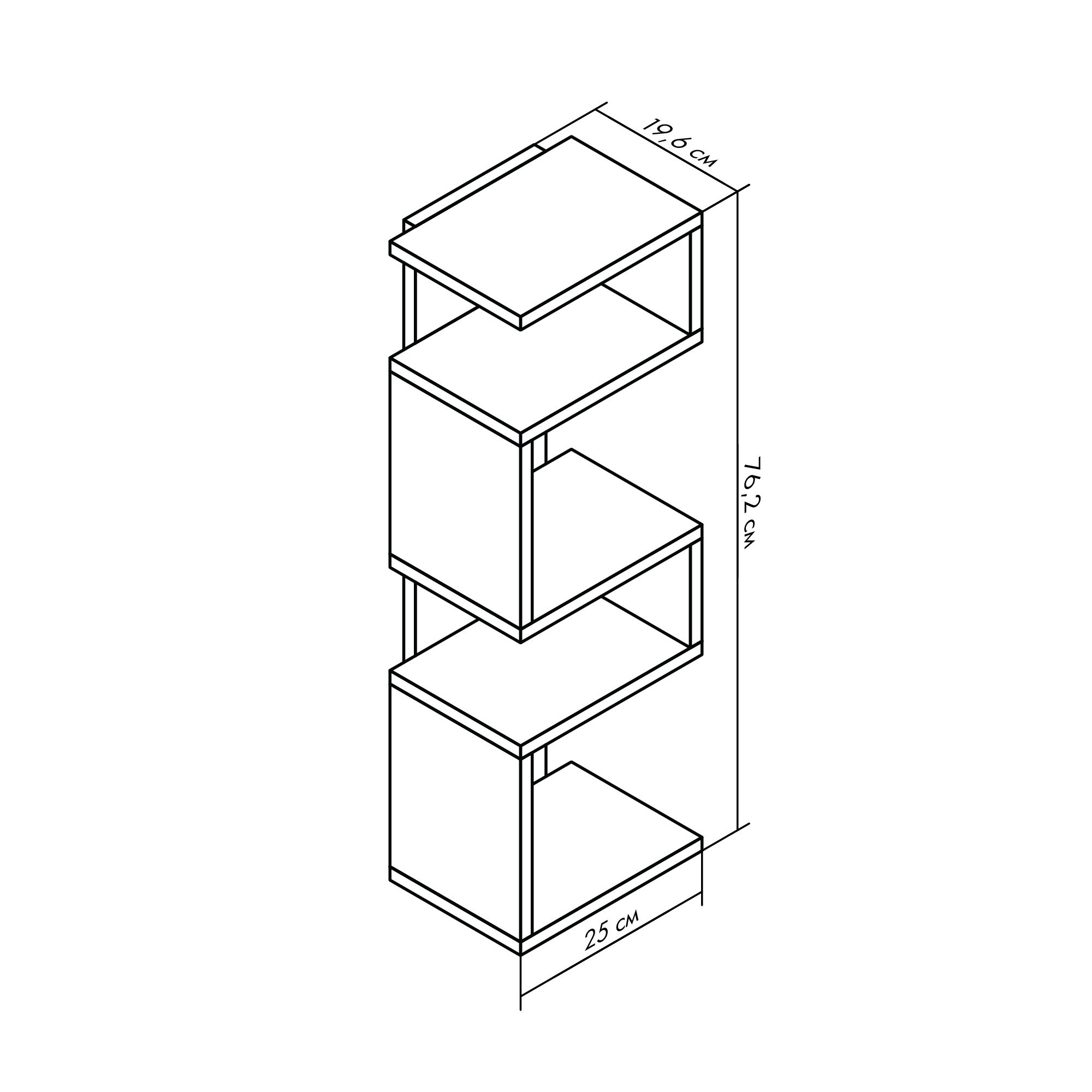 Полка Hopanchuk Furniture Мидленд севилья с белым (53C1C3) - фото 3