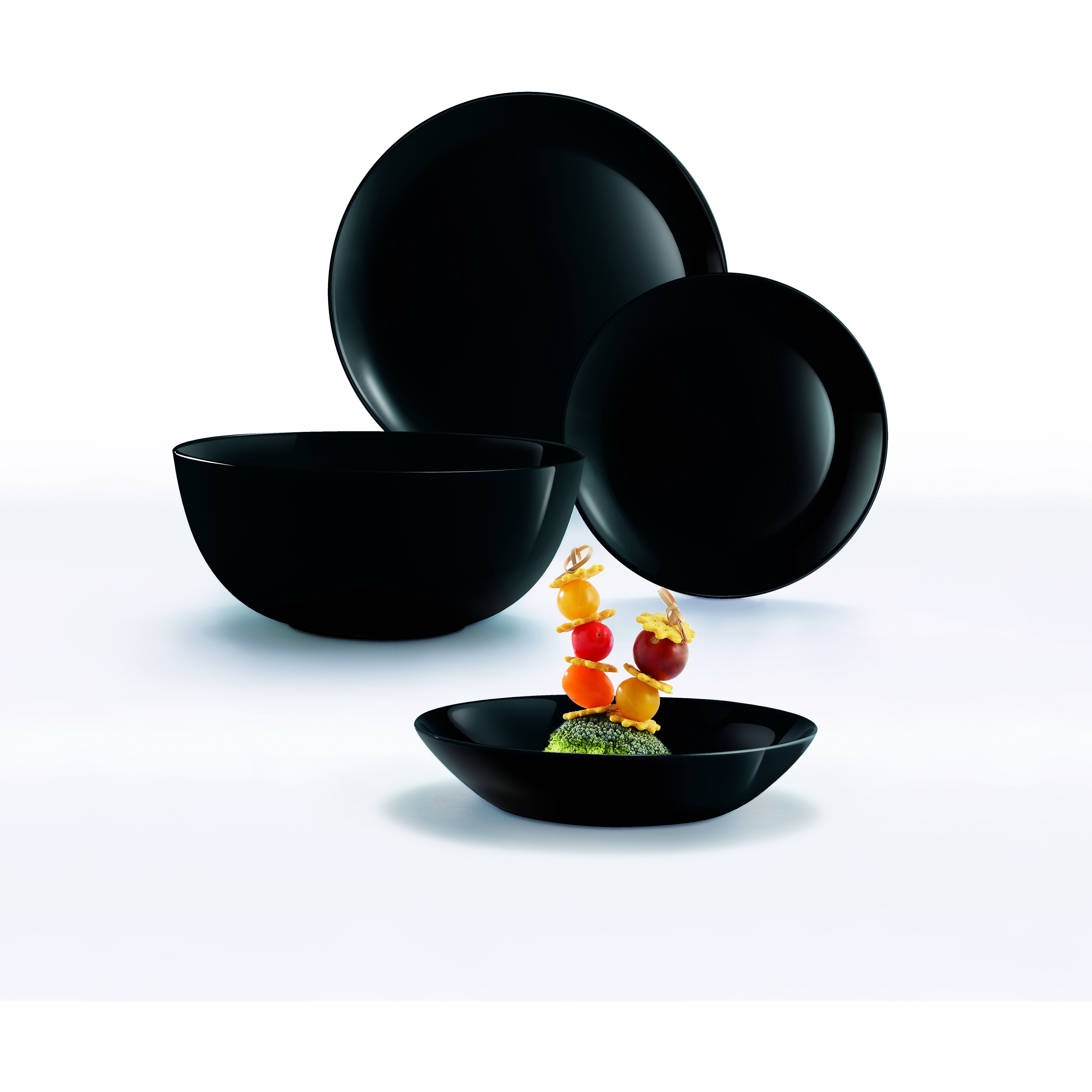 Тарілка десертна Luminarc Diwali Black 19 см (P0789) - фото 3