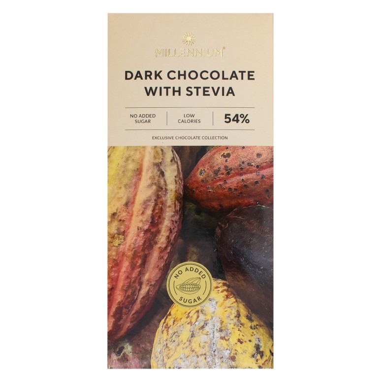 Шоколад черный Millennium со стевией 54%, 100 г (843943) - фото 1